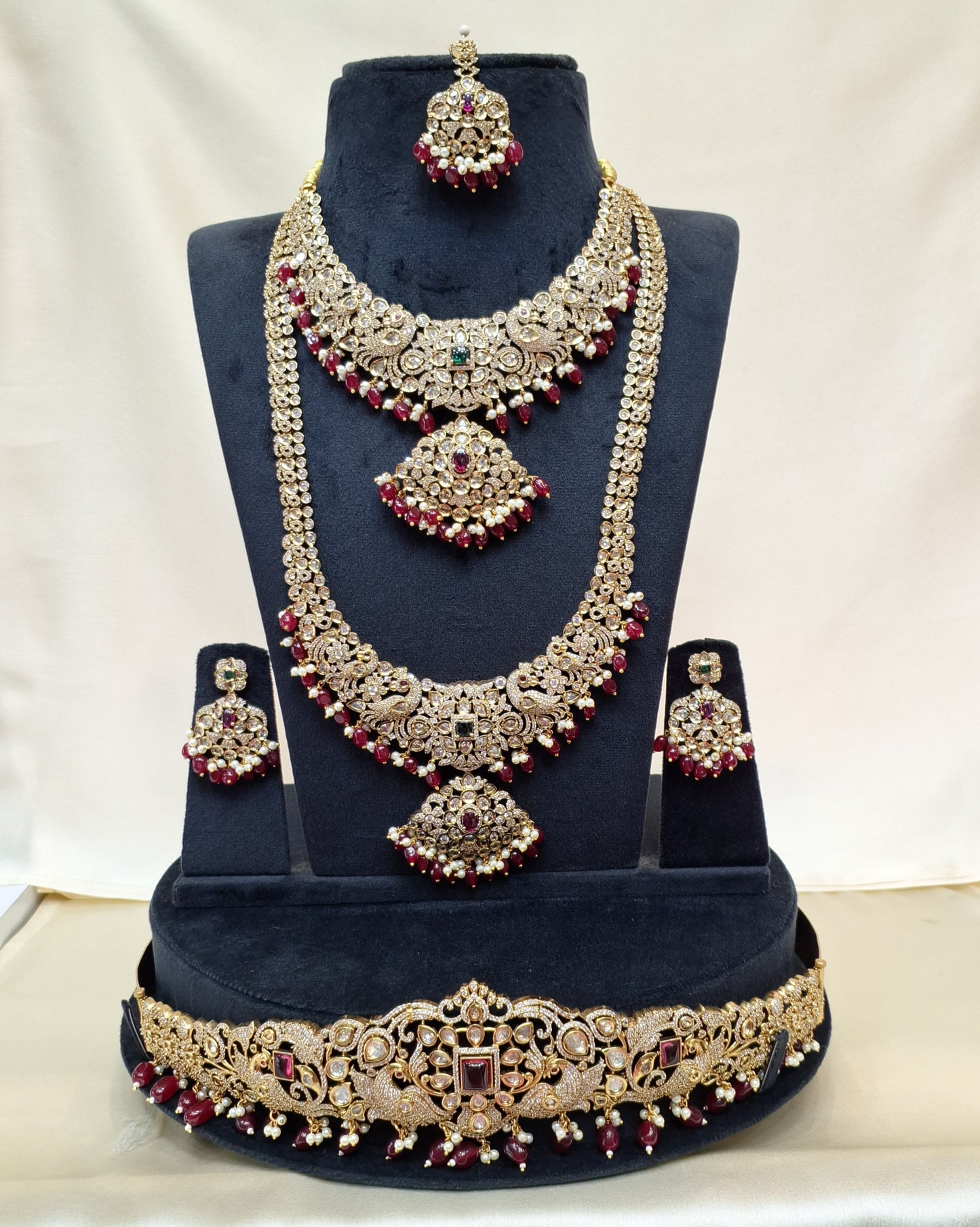 Rental Jewelry - Mehendi Victorian Bridal Jewelry with Kemp Stones