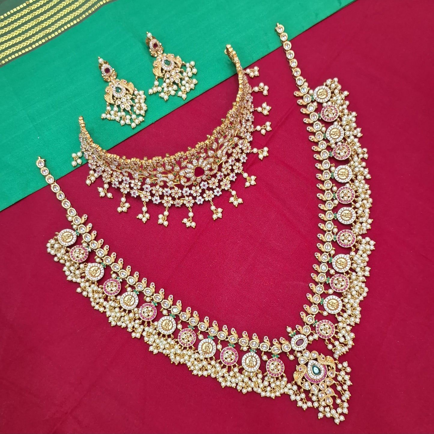 Rental Jewlery - Matt Antique Guttapusalu Bridal Jewelry