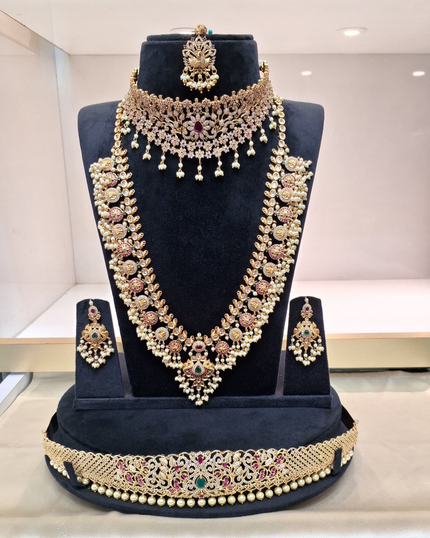 Rental Jewlery - Matt Antique Guttapusalu Bridal Jewelry