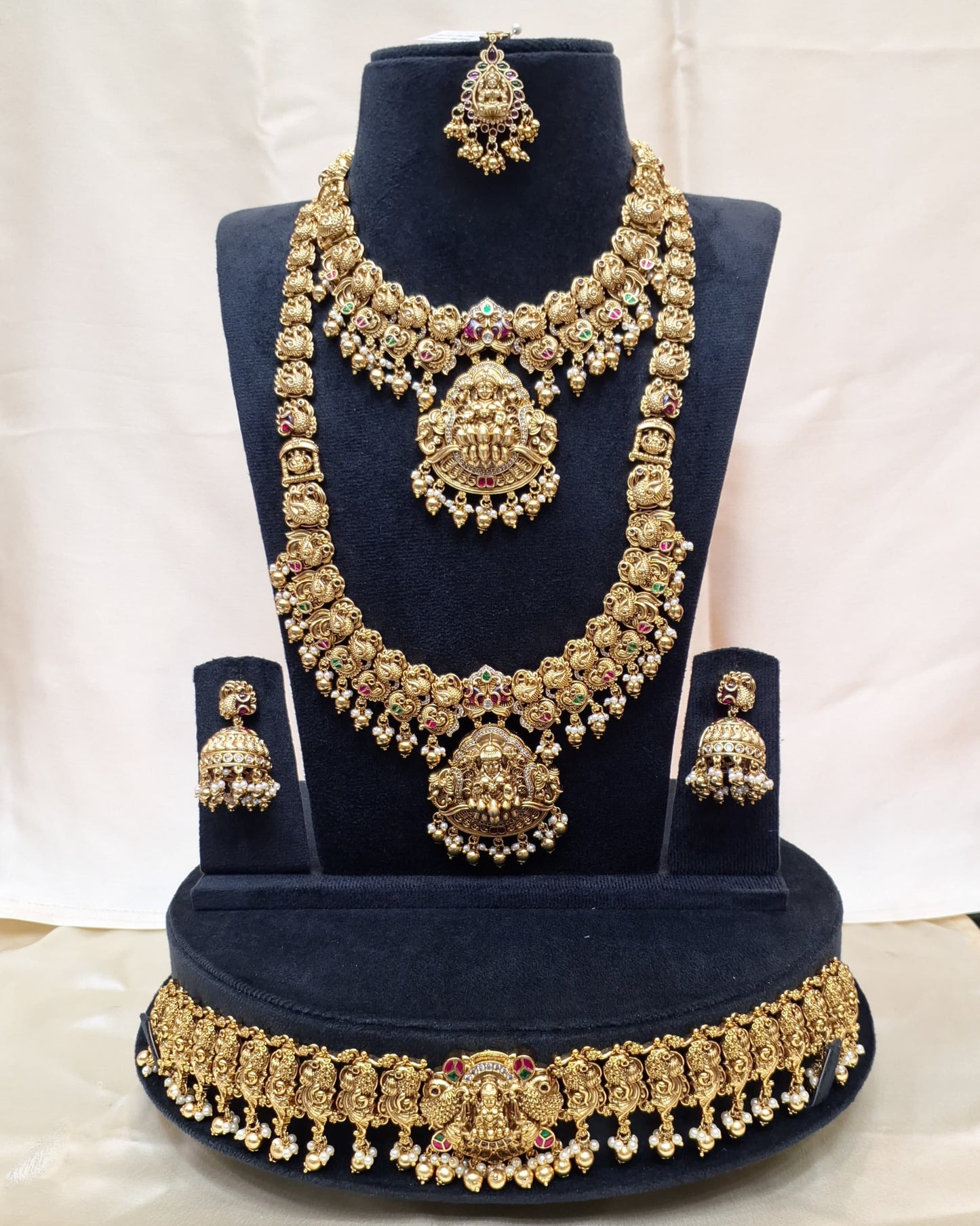 Rental Jewlery - Matt Antique Jadau Kundan Bridal Jewelry
